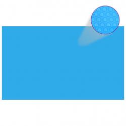 Couverture de piscine rectangulaire 1000x600 cm PE Bleu alsavelo