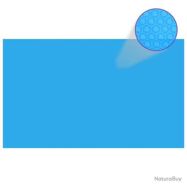 Couverture de piscine rectangulaire 1000x600 cm PE Bleu alsavelo