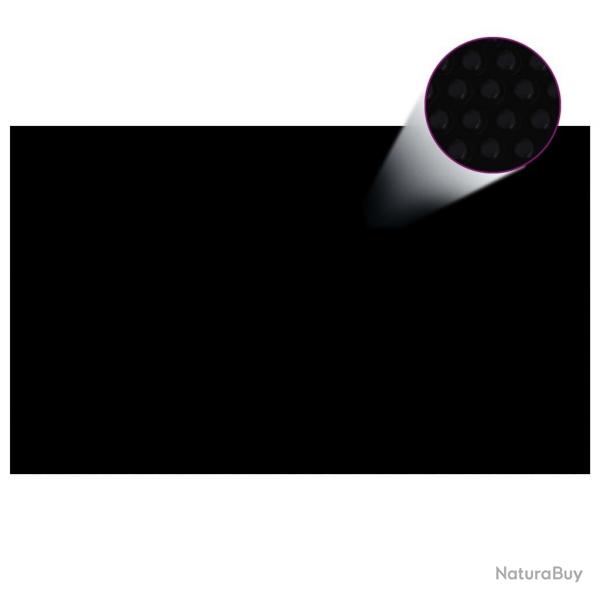 Couverture de piscine rectangulaire 500x300 cm PE Noir alsavelo