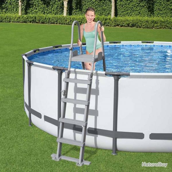 chelle de piscine de scurit  4 marches Flowclear 132 cm alsavelo