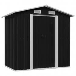 Abri de stockage pour jardin Anthracite Acier 204x132x186 cm alsavelo