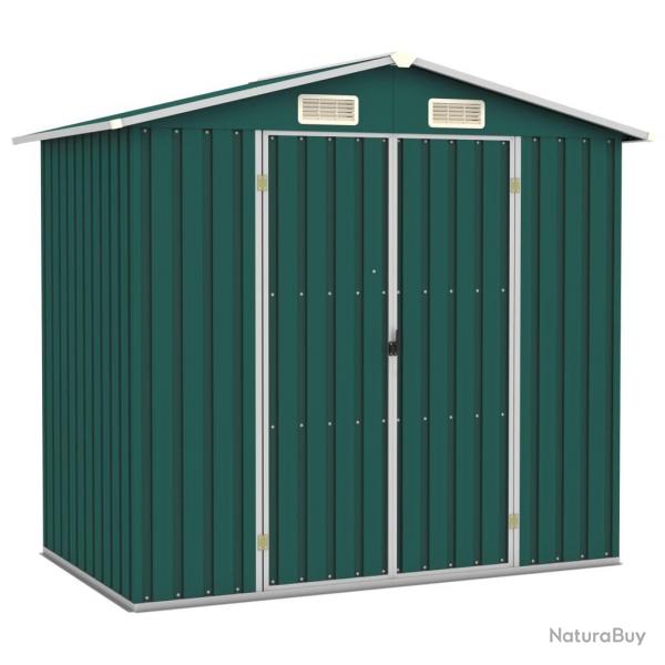 Abri de jardin Vert 205x129x183 cm Acier galvanis alsavelo