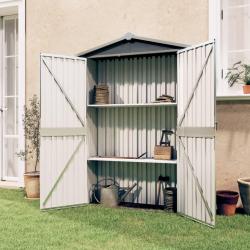 Abri de jardin Gris 116x45x175 cm Acier galvanisé alsavelo