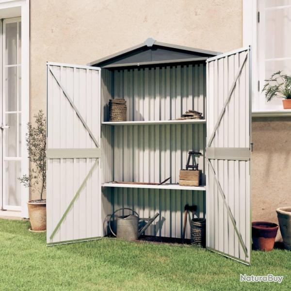 Abri de jardin Gris 116x45x175 cm Acier galvanis alsavelo