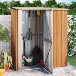 Abri de jardin 180,5x97x209,5 cm acier galvanisé aspect bois alsavelo