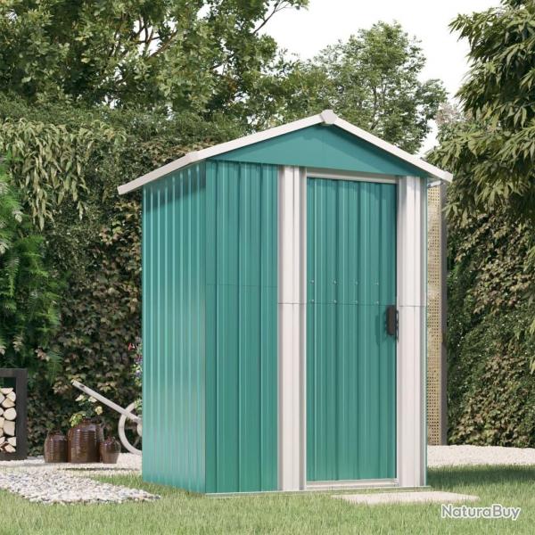 Abri de jardin Vert 126x97,5x177 cm Acier galvanis alsavelo