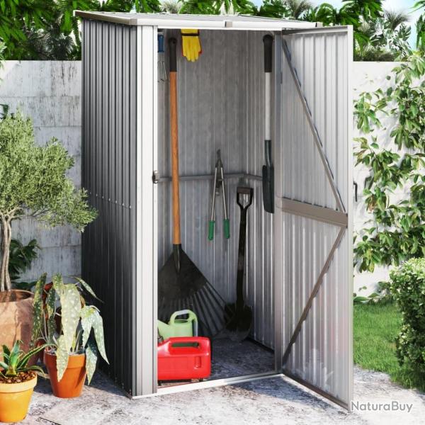Abri de jardin Gris 118,5x97x209,5 cm Acier galvanis alsavelo