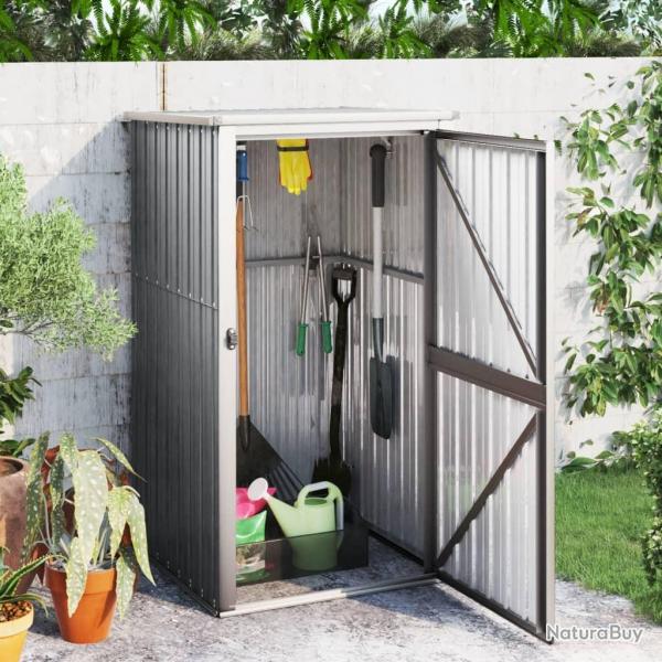 Abri  outils de jardin gris 88x89x161 cm acier galvanis alsavelo