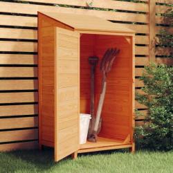 Remise de jardin Marron 55x52x112 cm Bois de sapin solide alsavelo