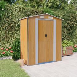 Abri de jardin Marron clair 192x108x223 cm Acier galvanisé alsavelo