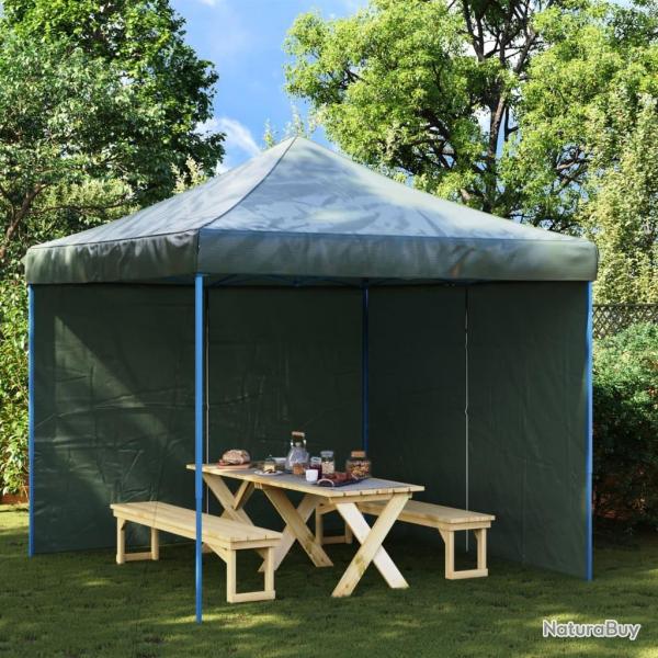Paroi de tente rception 2 pcs avec fermeture clair PE Vert alsavelo