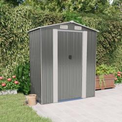 Abri de jardin Gris clair 192x108x223 cm Acier galvanisé alsavelo