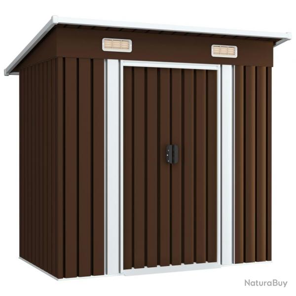 Abri de stockage pour jardin Marron 194x121x181 cm Acier alsavelo