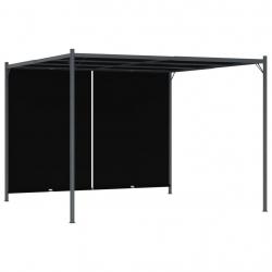 Pergola de jardin avec toit rétractable 3x3 m Anthracite alsavelo