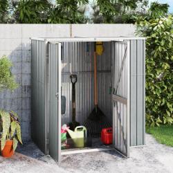 Abri à outils de jardin Gris 161x89x161 cm Acier galvanisé alsavelo