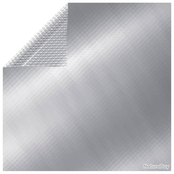 Couverture de piscine rectangulaire 1000x600 cm PE Argent alsavelo