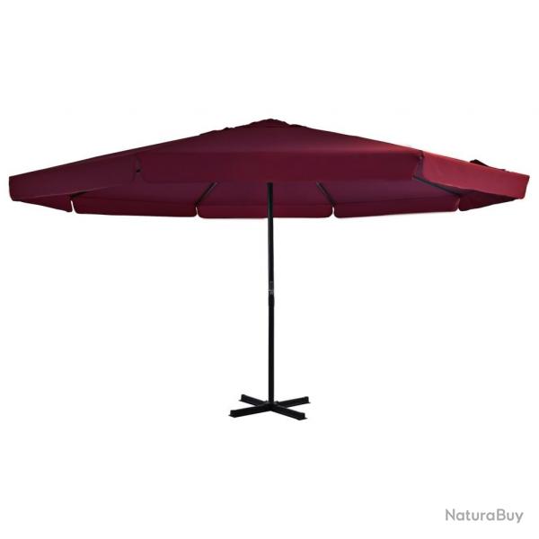 Parasol d'extrieur avec mt en aluminium 500 cm rouge bordeaux alsavelo