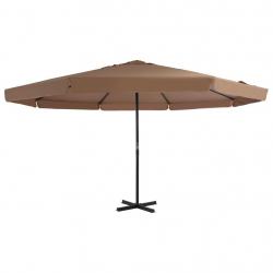 Parasol d'extérieur avec poteau en aluminium 500 cm Taupe alsavelo
