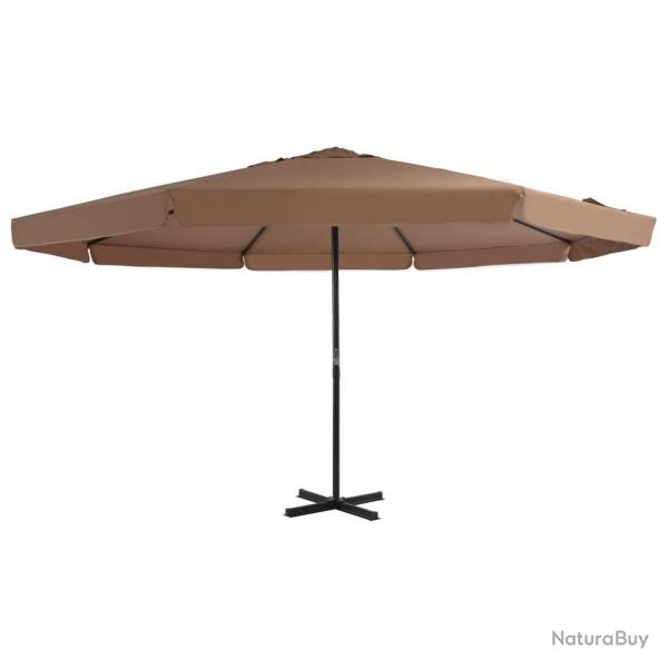 Parasol d'extrieur avec poteau en aluminium 500 cm Taupe alsavelo