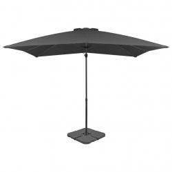 Parasol de jardin avec base portable anthracite alsavelo