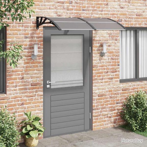 Auvent de porte Noir 150x75 cm Polycarbonate alsavelo