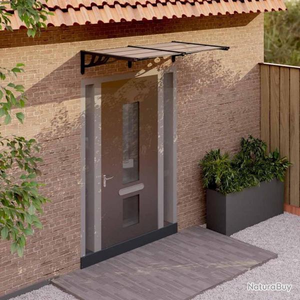 Auvent de porte Noir 152,5x90 cm Polycarbonate alsavelo