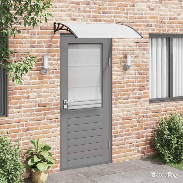Auvent de porte Noir et transparent 120x75 cm PC alsavelo