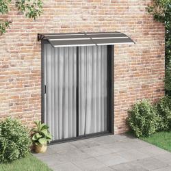 Auvent de porte Noir 200x75 cm PC alsavelo