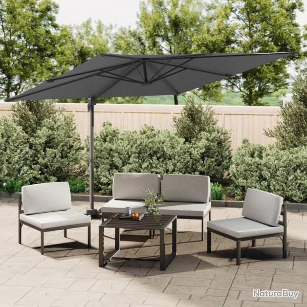 Parasol cantilever  LED Anthracite 400x300 cm alsavelo