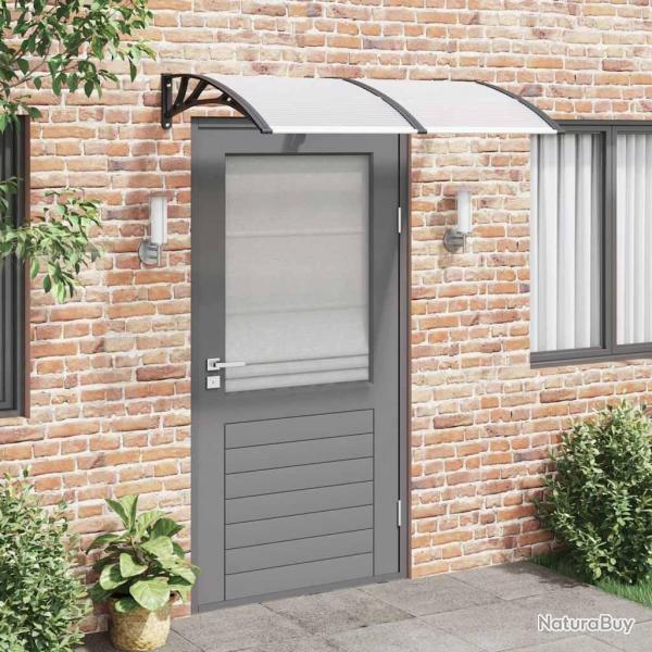 Auvent de porte Noir et transparent 150x75 cm Polycarbonate alsavelo