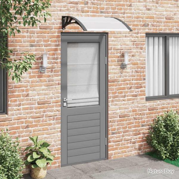 Auvent de porte Noir et transparent 80x75 cm Polycarbonate alsavelo
