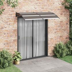 Auvent de porte Noir 200x100 cm PC alsavelo