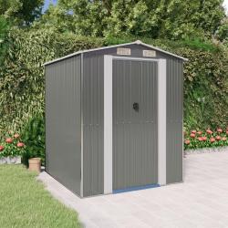 Abri de jardin Gris clair 192x191x223 cm Acier galvanisé alsavelo
