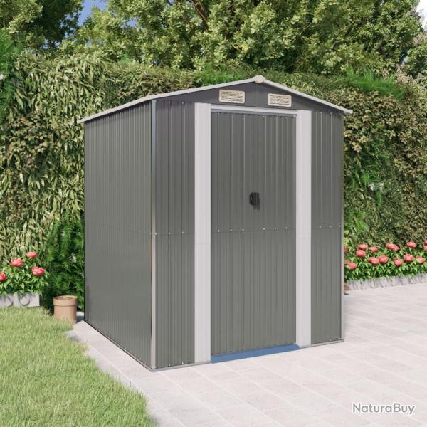 Abri de jardin Gris clair 192x191x223 cm Acier galvanis alsavelo