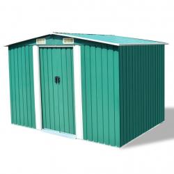 Abri de stockage pour jardin Métal Vert 257 x 205 x 178 cm alsavelo