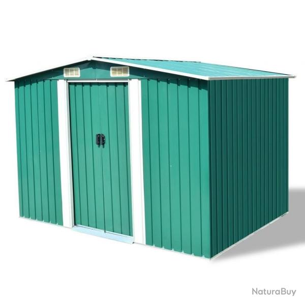 Abri de stockage pour jardin Mtal Vert 257 x 205 x 178 cm alsavelo