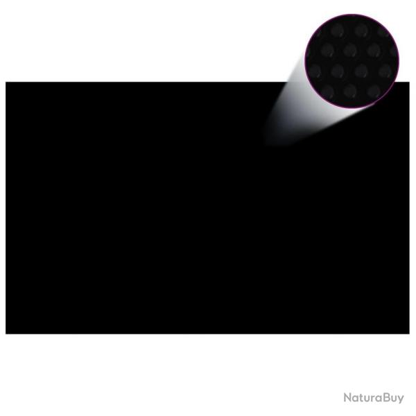 Couverture de piscine rectangulaire 800x500 cm PE Noir alsavelo