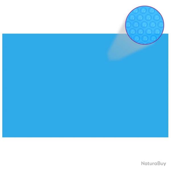 Couverture de piscine rectangulaire 800x500 cm PE Bleu alsavelo