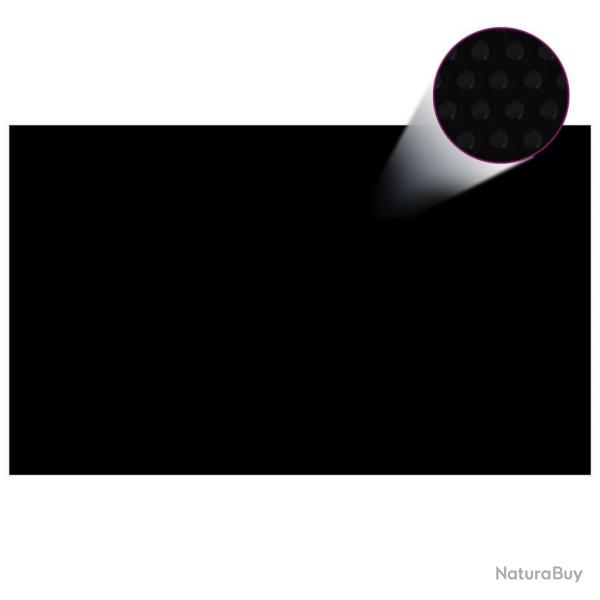 Couverture de piscine rectangulaire 1000x600 cm PE Noir alsavelo