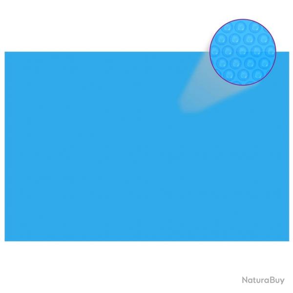 Couverture de piscine rectangulaire 600x400 cm PE Bleu alsavelo