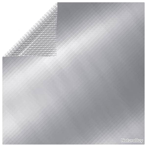 Couverture de piscine rectangulaire 800x500 cm PE Argent alsavelo