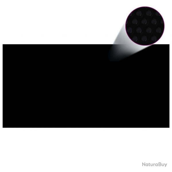 Couverture de piscine Noir 975 x 488 cm PE alsavelo