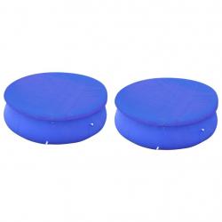 Couvertures de piscines rondes hors sol de 300 cm 2 pcs alsavelo