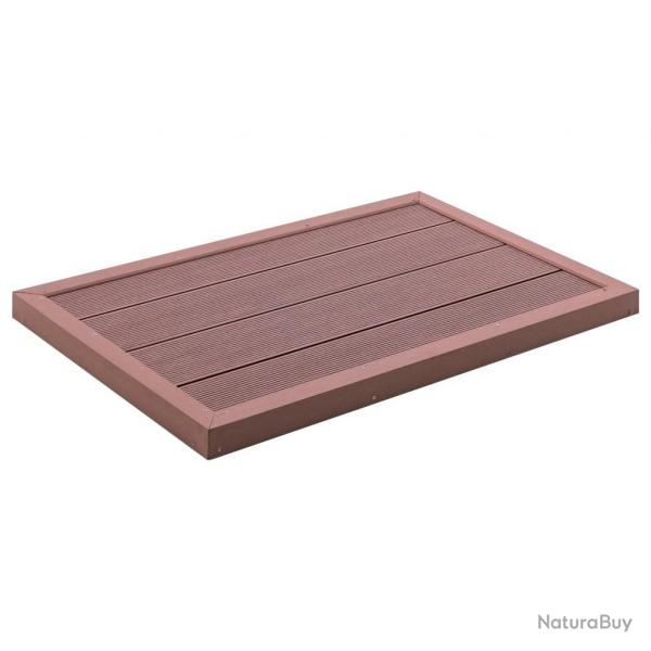 lment de plancher pour douche solaire Marron 101x63x5,5cm WPC alsavelo