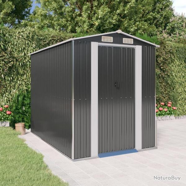 Abri de jardin Anthracite 192x274x223 cm Acier galvanis alsavelo