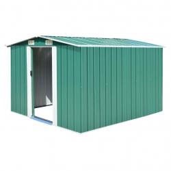 Abri de jardin 257x298x178 cm Métal Vert alsavelo