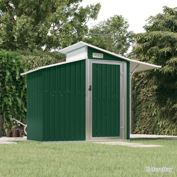 Abri de Jardin Vert 270x130x208,5 cm Acier Galvanis alsavelo