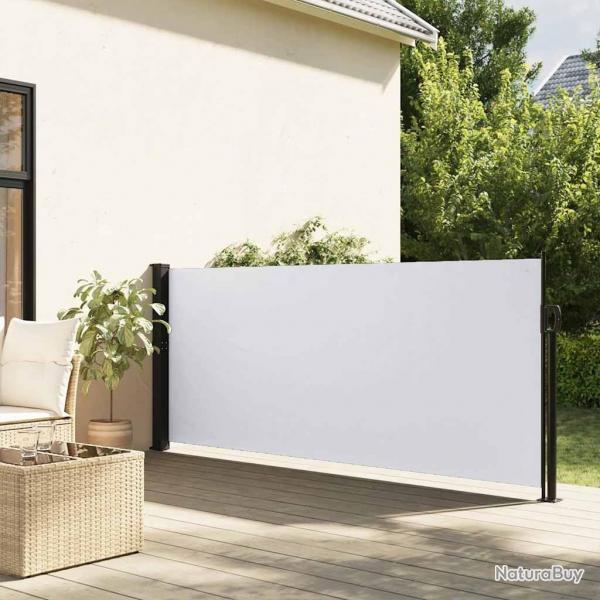 Auvent latral rtractable blanc 120x500 cm alsavelo