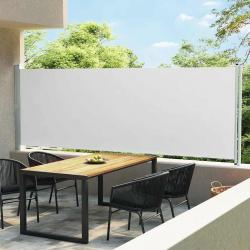 Auvent latéral rétractable de patio 600x160 cm crème alsavelo