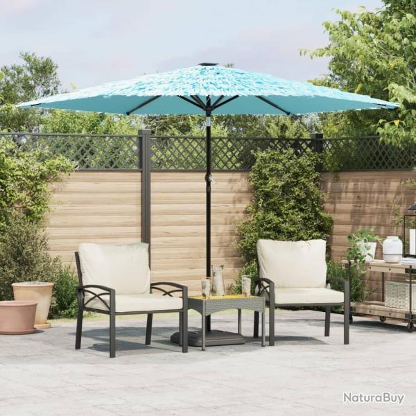 Parasol de jardin avec mt en acier bleu 288x288x225 cm alsavelo